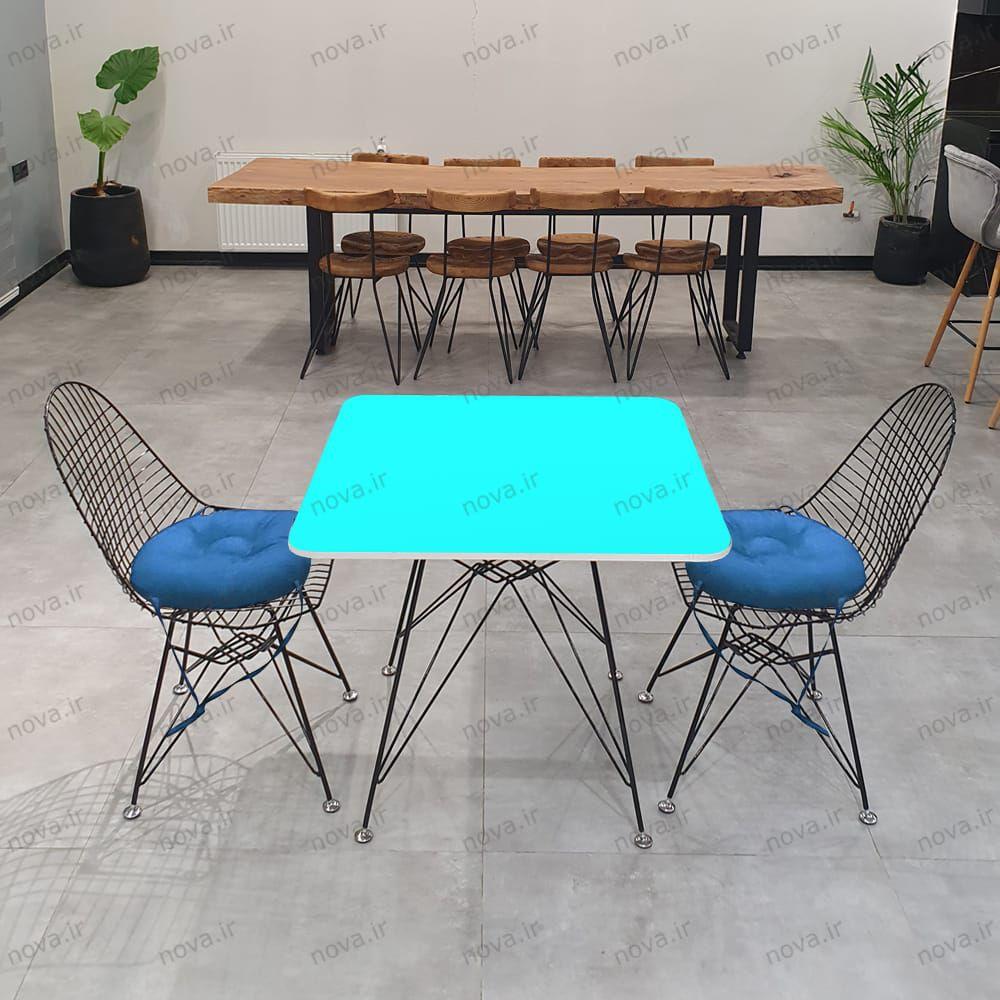 عکس محصول میز پایه فلزی مدل اسپایدر پرو رنگ فیروزه ای کد COL-11