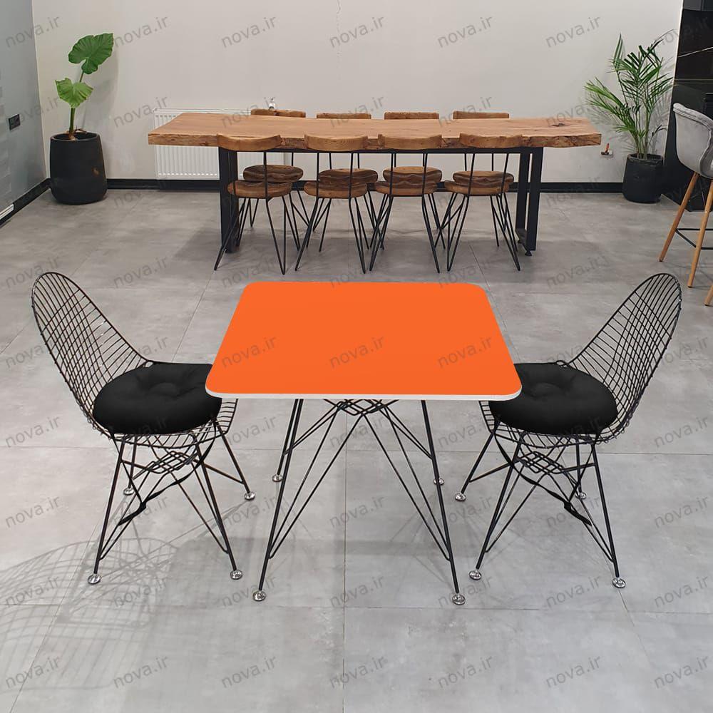 عکس محصول میز پایه فلزی مدل اسپایدر پرو رنگ نارنجی کد COL-04