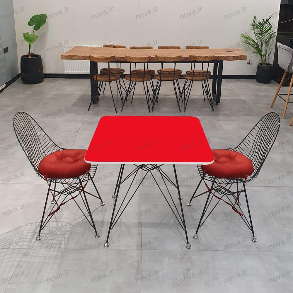 عکس محصول میز پایه فلزی مدل اسپایدر پرو رنگ قرمز کد COL-08