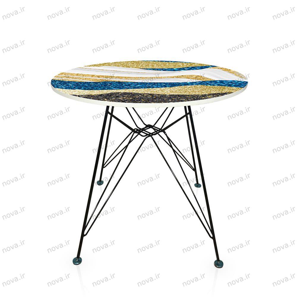 میز ناهار خوری پایه فلزی مدل اسپایدر پرو طرح گیلیتر کد GLD-04 میز ناهار خوری پایه فلزی مدل اسپایدر پرو طرح گیلیتر کد GLD-04