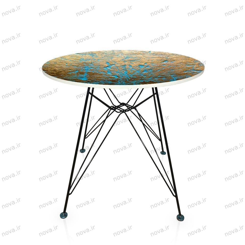 عکس محصول میز ناهار خوری پایه فلزی مدل اسپایدر پرو طرح مارس کد GLD-13