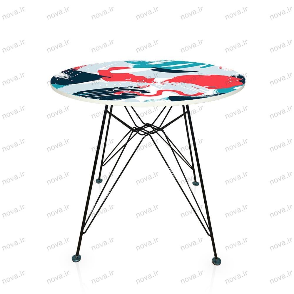عکس محصول میز ناهار خوری پایه فلزی مدل اسپایدر پرو طرح آگوست کد GLD-20