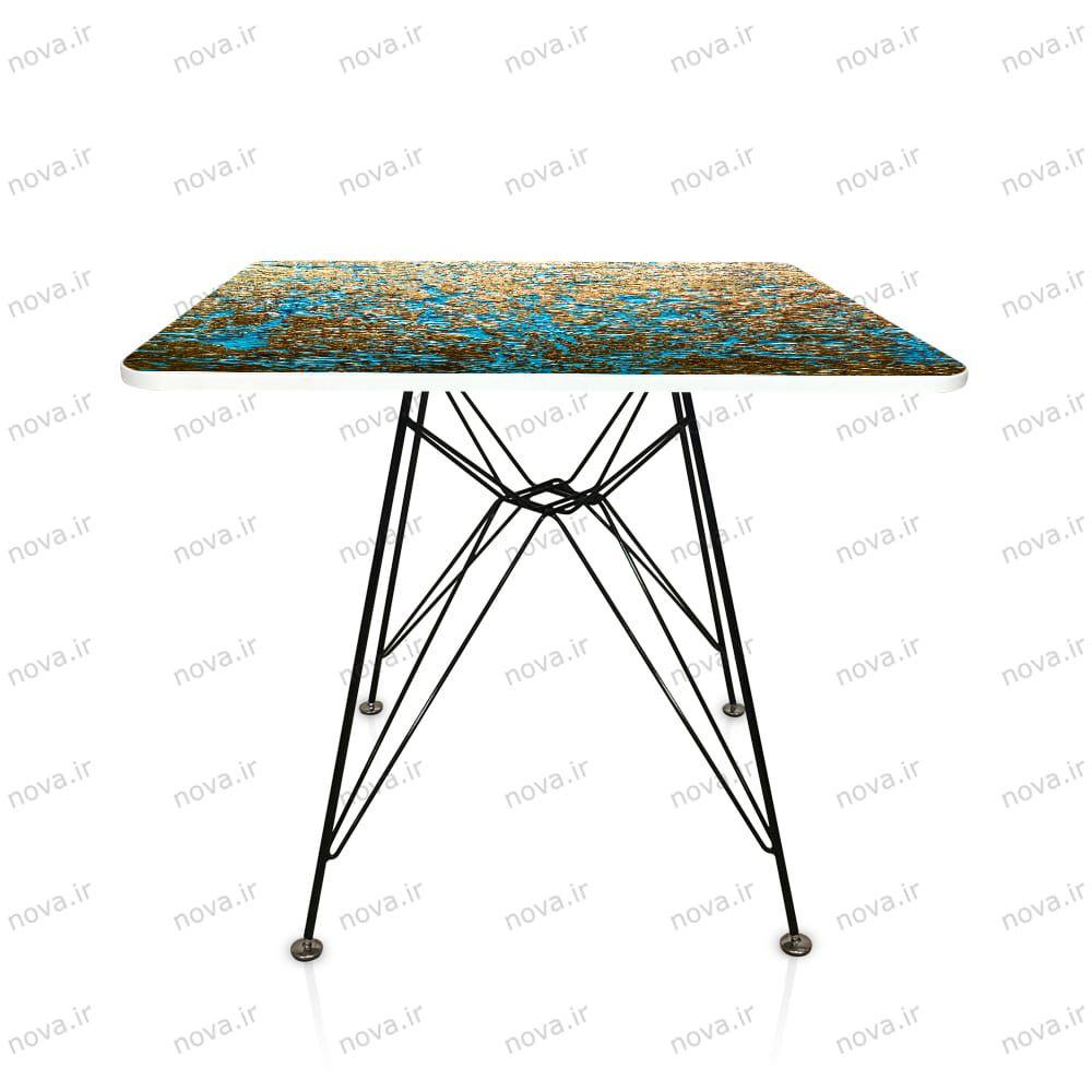 عکس محصول میز ناهار خوری پایه فلزی مدل اسپایدر پرو طرح مارس کد GLD-13