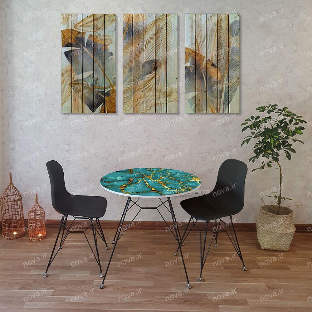 عکس محصول میز ناهارخوری مدل اسپایدر طرح بولو ماربل کد GLD-07