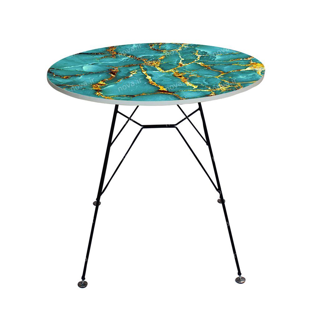 عکس محصول میز ناهارخوری مدل اسپایدر طرح بولو ماربل کد GLD-07