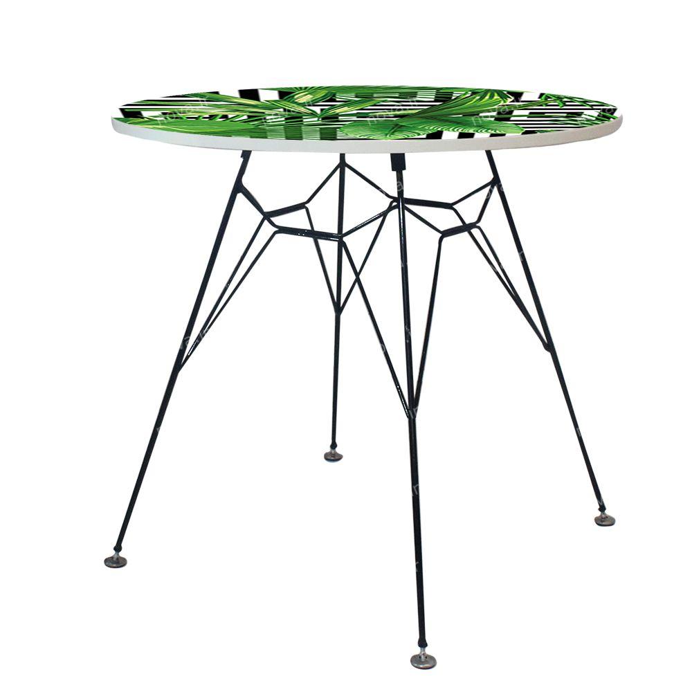 عکس محصول میز ناهارخوری مدل اسپایدر طرح تروپیکال کد GLD-09