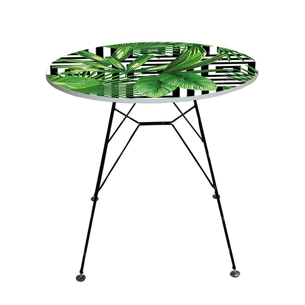 عکس محصول میز ناهارخوری مدل اسپایدر طرح تروپیکال کد GLD-09