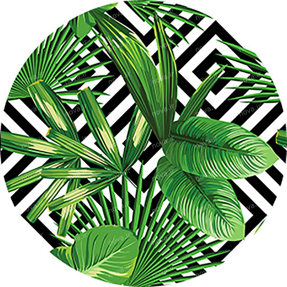 عکس محصول میز ناهارخوری مدل اسپایدر طرح تروپیکال کد GLD-09