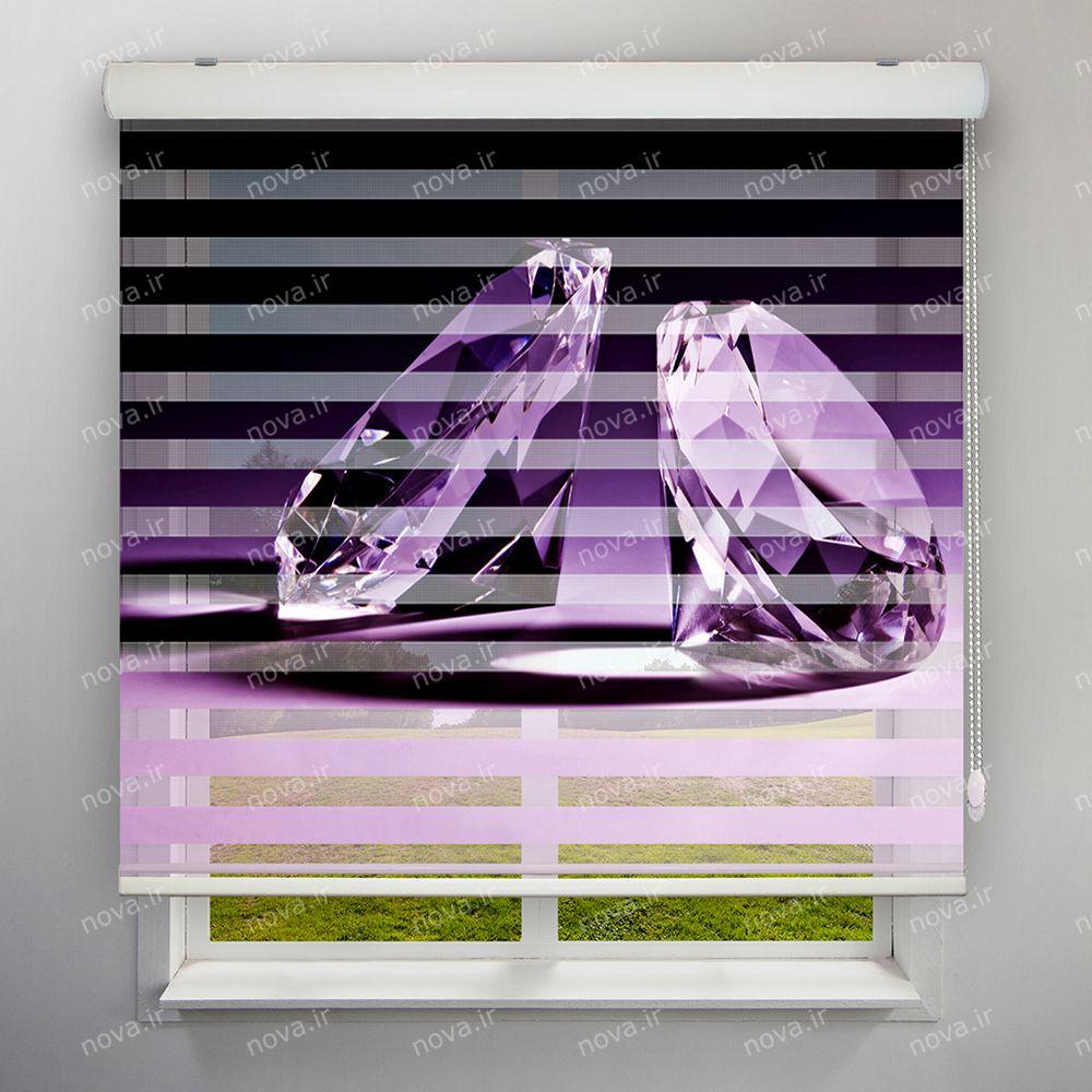عکس محصول پرده زبرا تصویری طرح الماس جواهر کد BSN-08