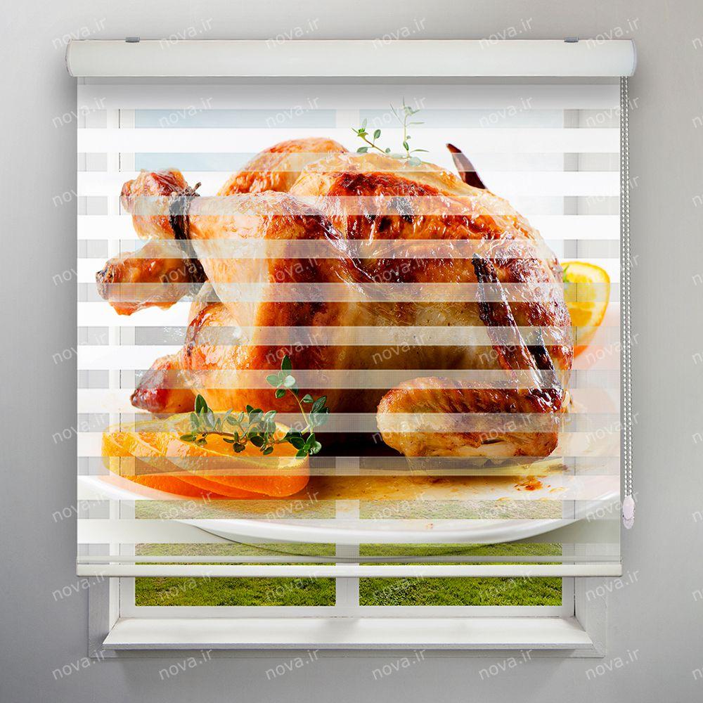 عکس محصول پرده زبرا تصویری طرح مرغ بریونی کد FOD-07
