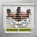 پرده زبرا تصویری طرح سه بعدی اسب های وحشی کد TRD-14