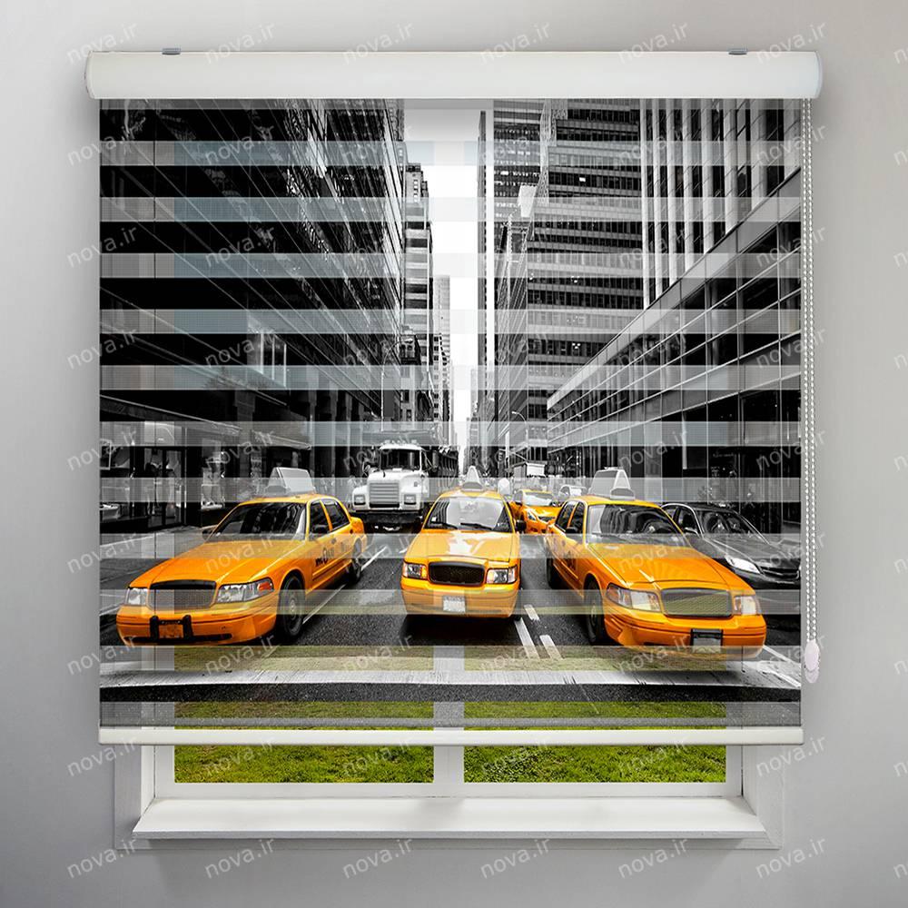 عکس محصول پرده زبرا تصویری طرح شهر تاکسی زرد کد CIT-06