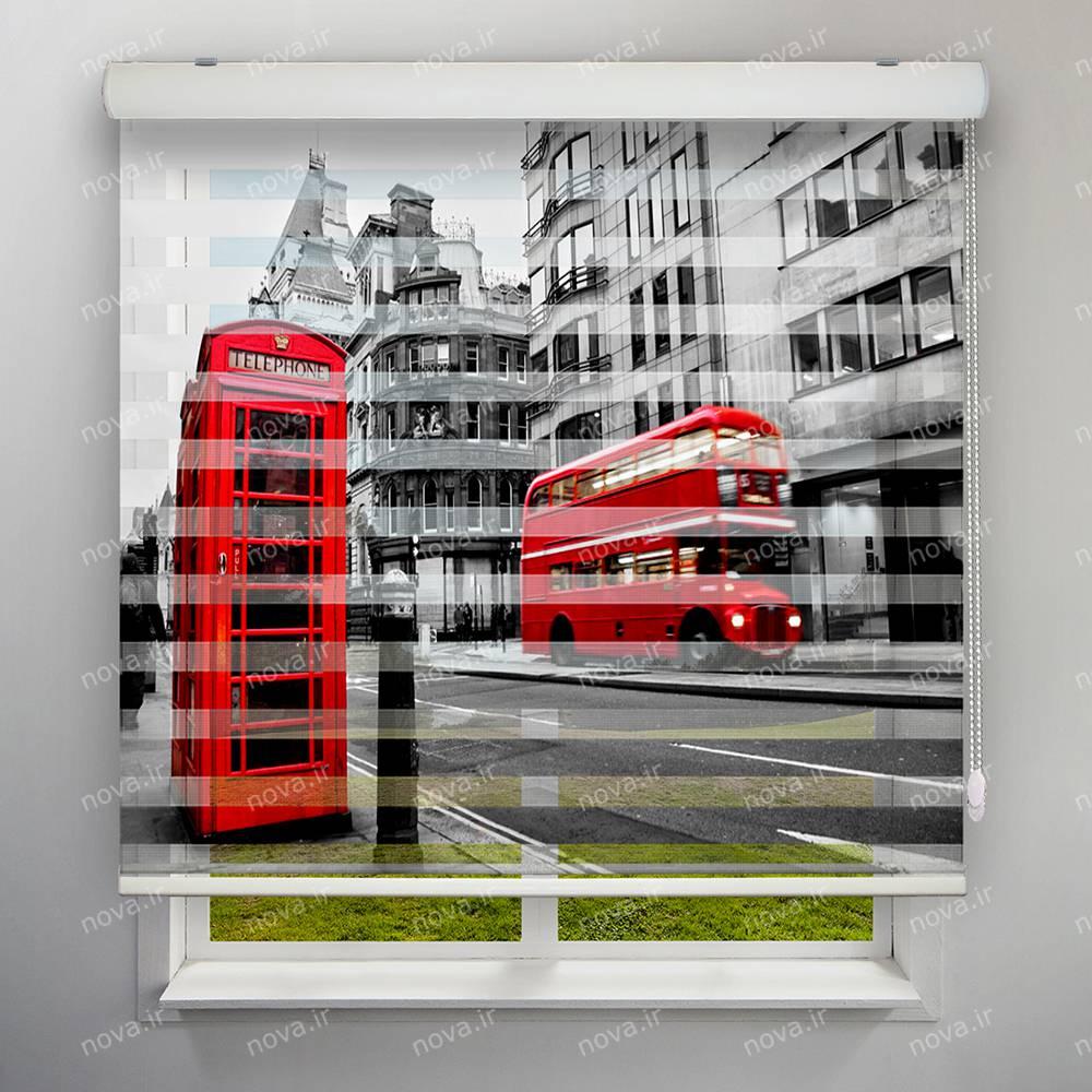 عکس محصول پرده زبرا طرح شهر لندن کد CIT-07
