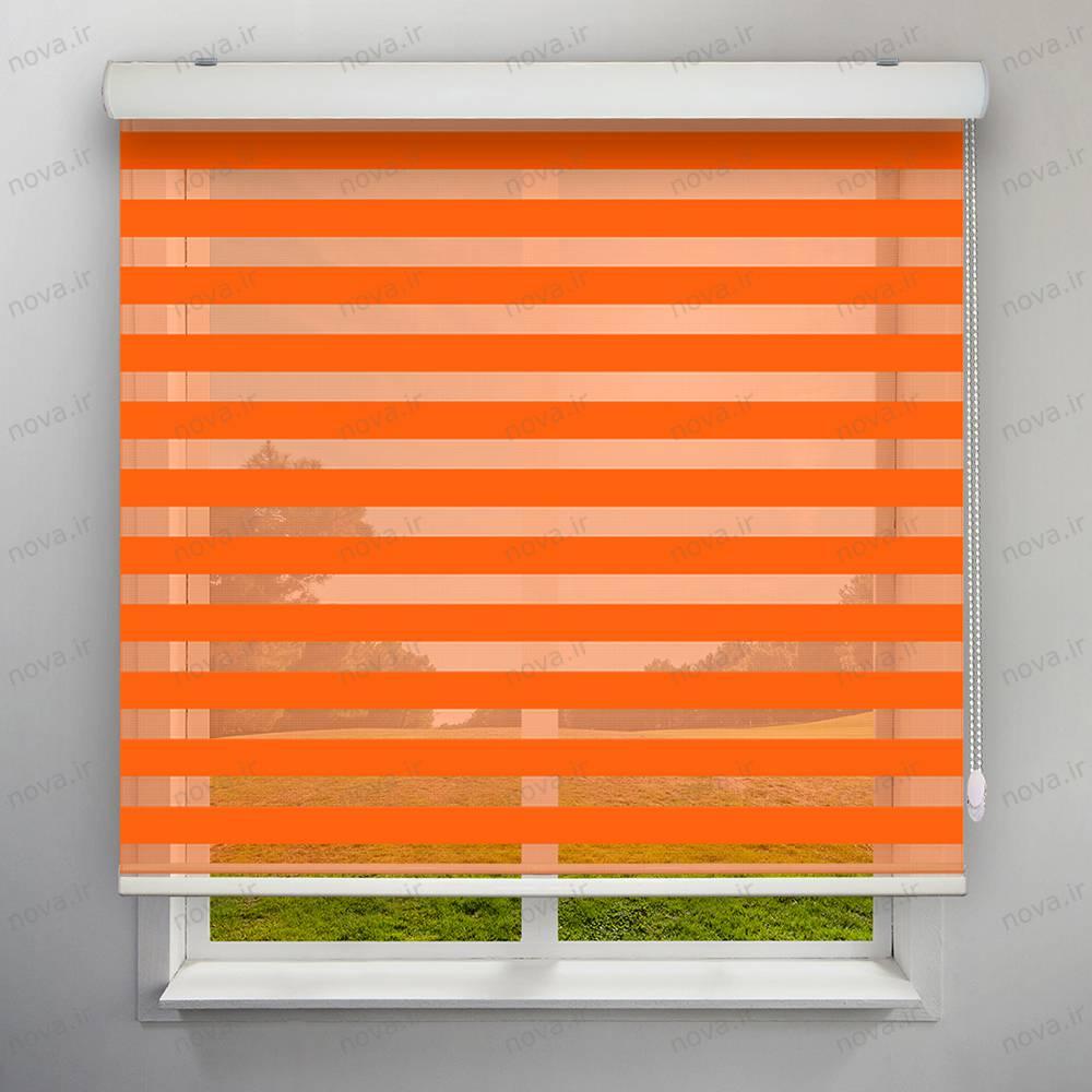 عکس محصول پرده زبرا تک رنگ نارنجی کد COL-20