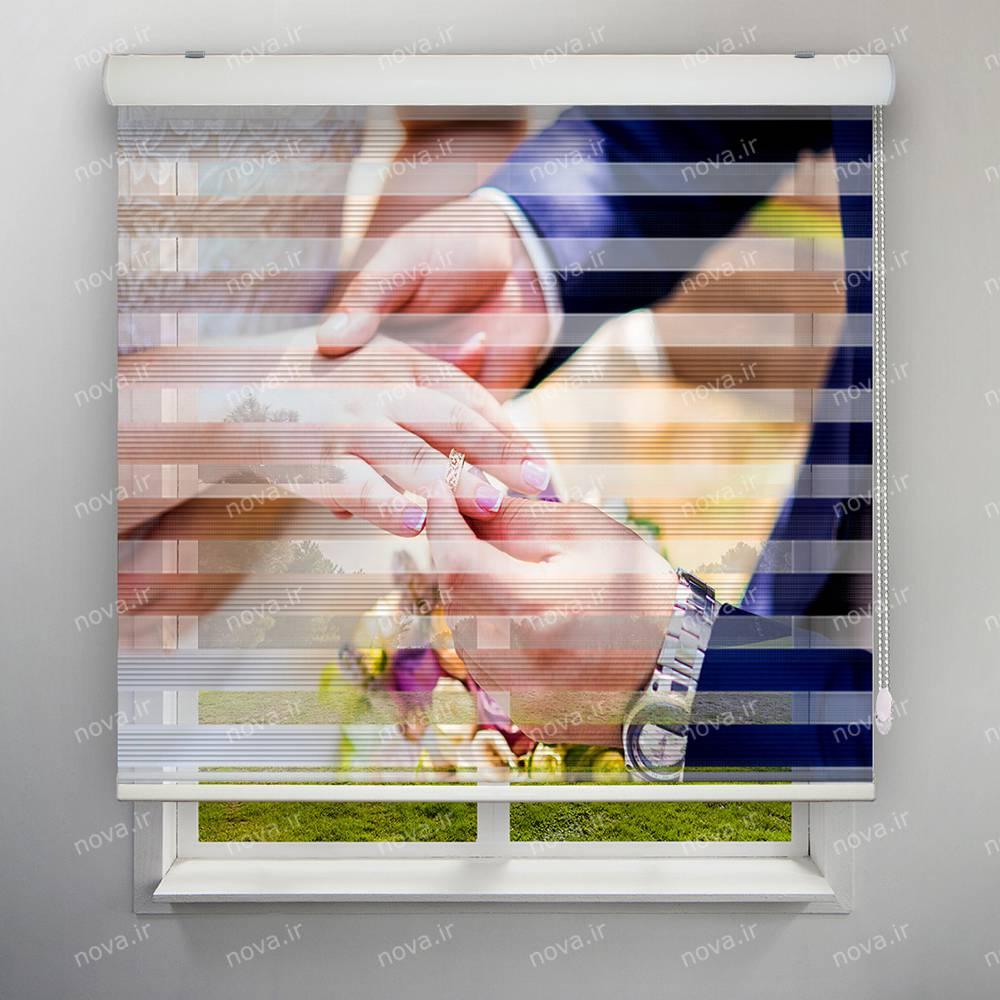 عکس محصول پرده زبرا پلیسه تصویری طرح سالن عقد و عروسی کد BSN-10