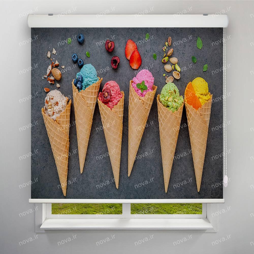 عکس محصول پرده شید تصویری طرح بستنی کد FOD-02