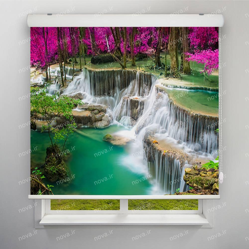 عکس محصول پرده شید تصویری طرح طبیعت آبشار زیبا کد NAT-12