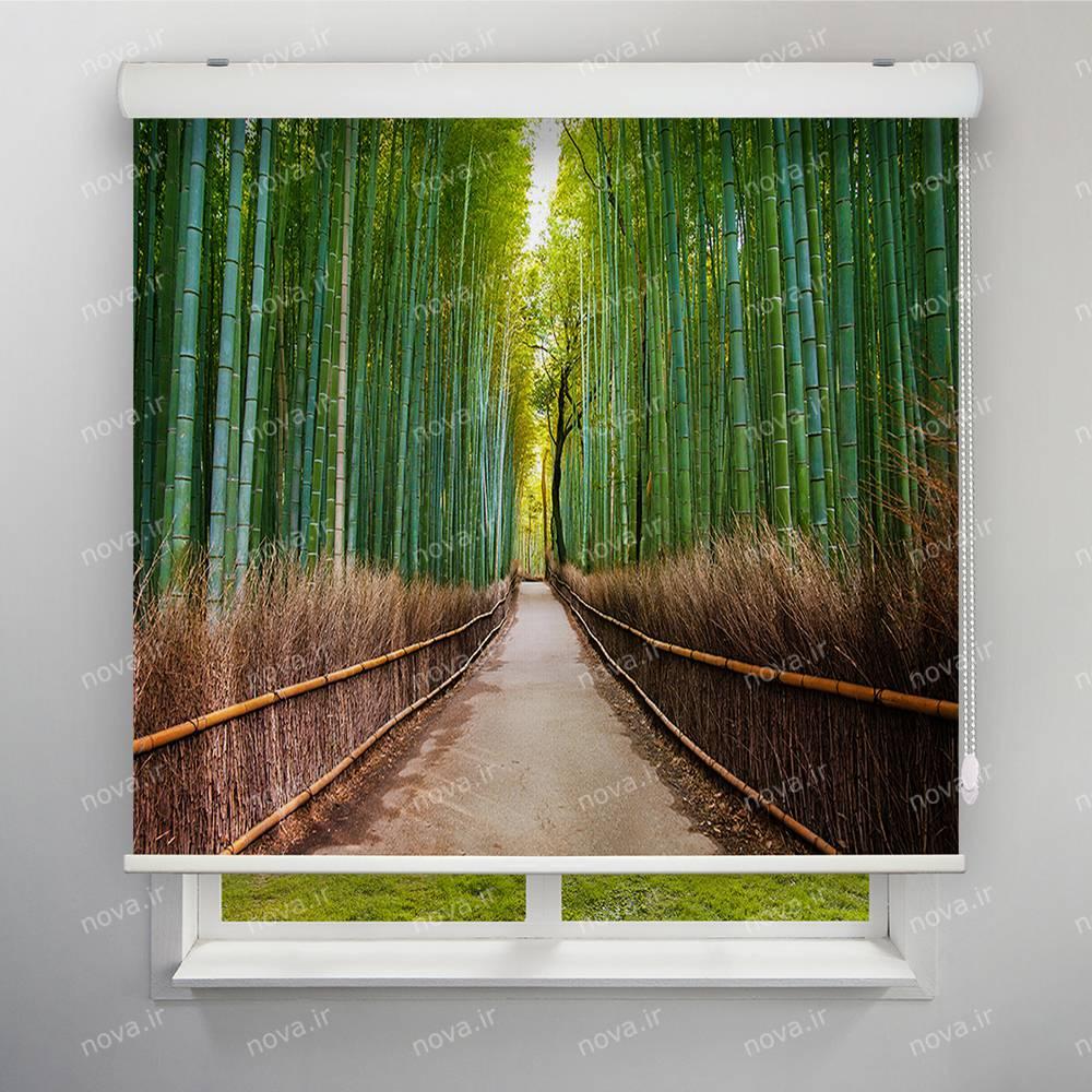 عکس محصول پرده شید تصویری طرح طبیعت جنگل بامبو کد NAT-16