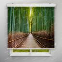 پرده شید تصویری طرح طبیعت جنگل بامبو کد NAT-16