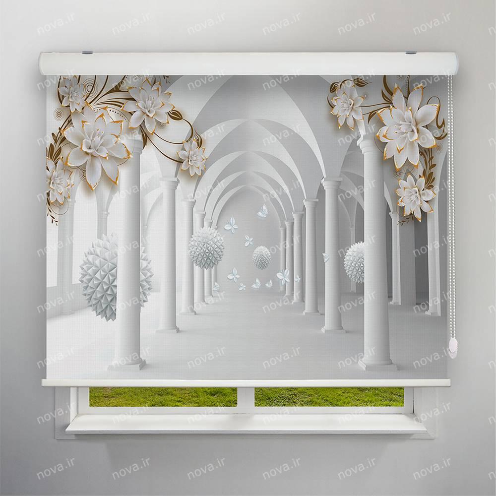 عکس محصول پرده شید تصویری طرح سه بعدی تالار سفید کد TRD-03