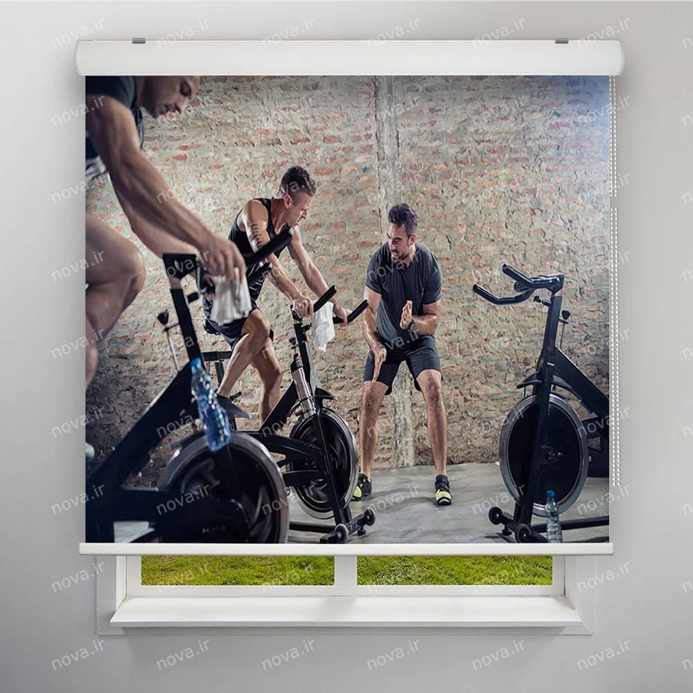 عکس محصول پرده شید تصویری طرح ورزشی دوچرخه اسپینینگ کد SPT-05