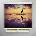 پرده شید طرح ورزشی یوگا کنار ساحل SPT-09