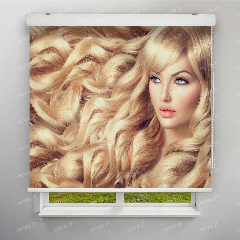 عکس محصول پرده شید طرح چهره دختر مو طلایی FCE-10
