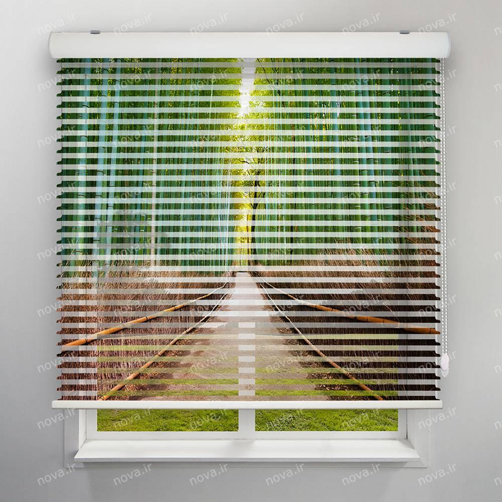 عکس محصول پرده سیلوئت تصویری طرح طبیعت جنگل بامبو کد NAT-16