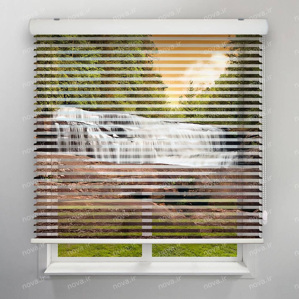 عکس محصول پرده سیلوئت تصویری طرح طبیعت آبشار کد NAT-02