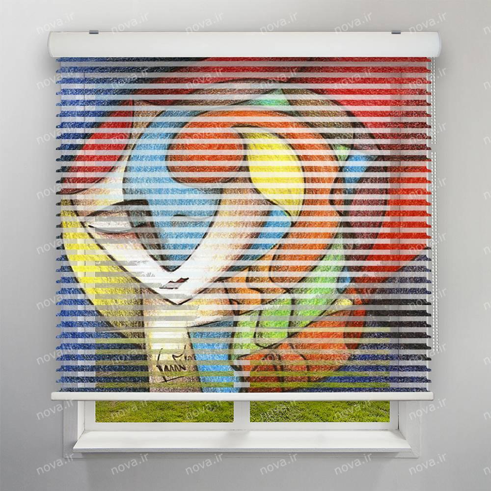 پرده سیلوئت تصویری طرح هنری کوبیسم رنگی کد ART-04