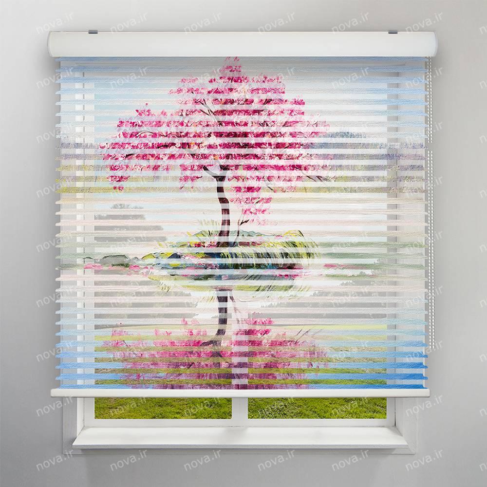 پرده سیلوئت تصویری طرح هنری درخت زیبا آبرنگی کد ART-09