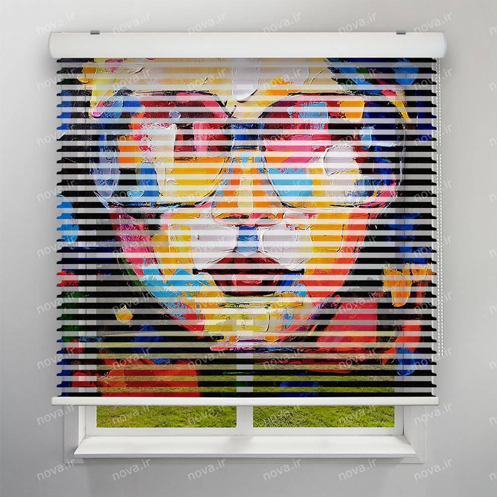 عکس محصول پرده سیلوئت طرح هنری چهره رنگ روغن کد ART-01