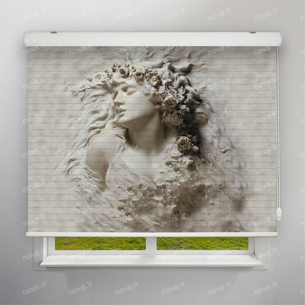 عکس محصول پرده سیلوئت تصویری طرح سه بعدی فرشته سنگی کد TRD-16