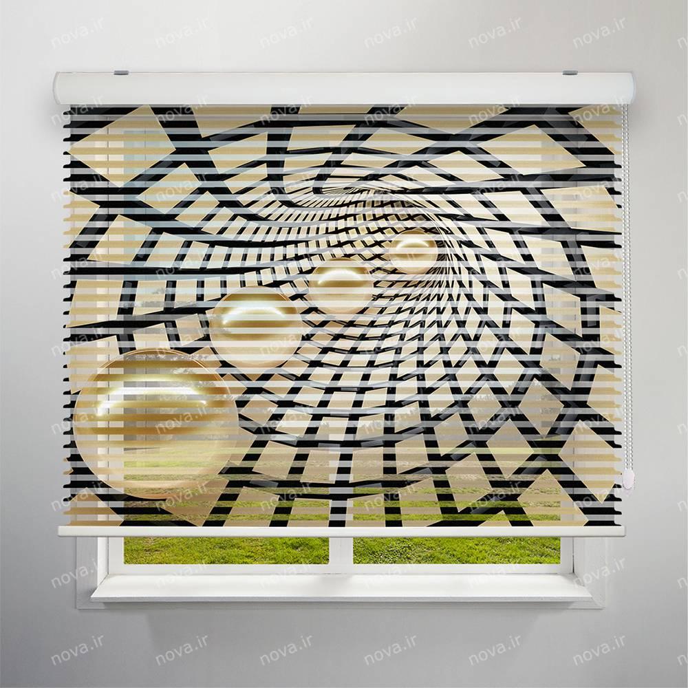 عکس محصول پرده سیلوئت تصویری طرح سه بعدی تونل و گوی طلایی کد TRD-02