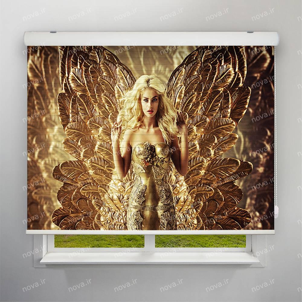 عکس محصول پرده سیلوئت تصویری طرح سه بعدی فرشته طلایی کد TRD-07