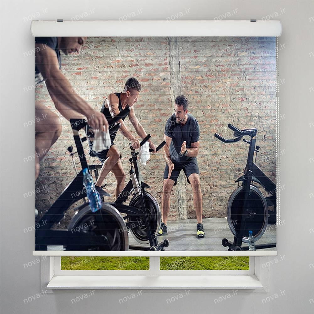 عکس محصول پرده سیلوئت تصویری طرح ورزشی دوچرخه اسپینینگ SPT-05