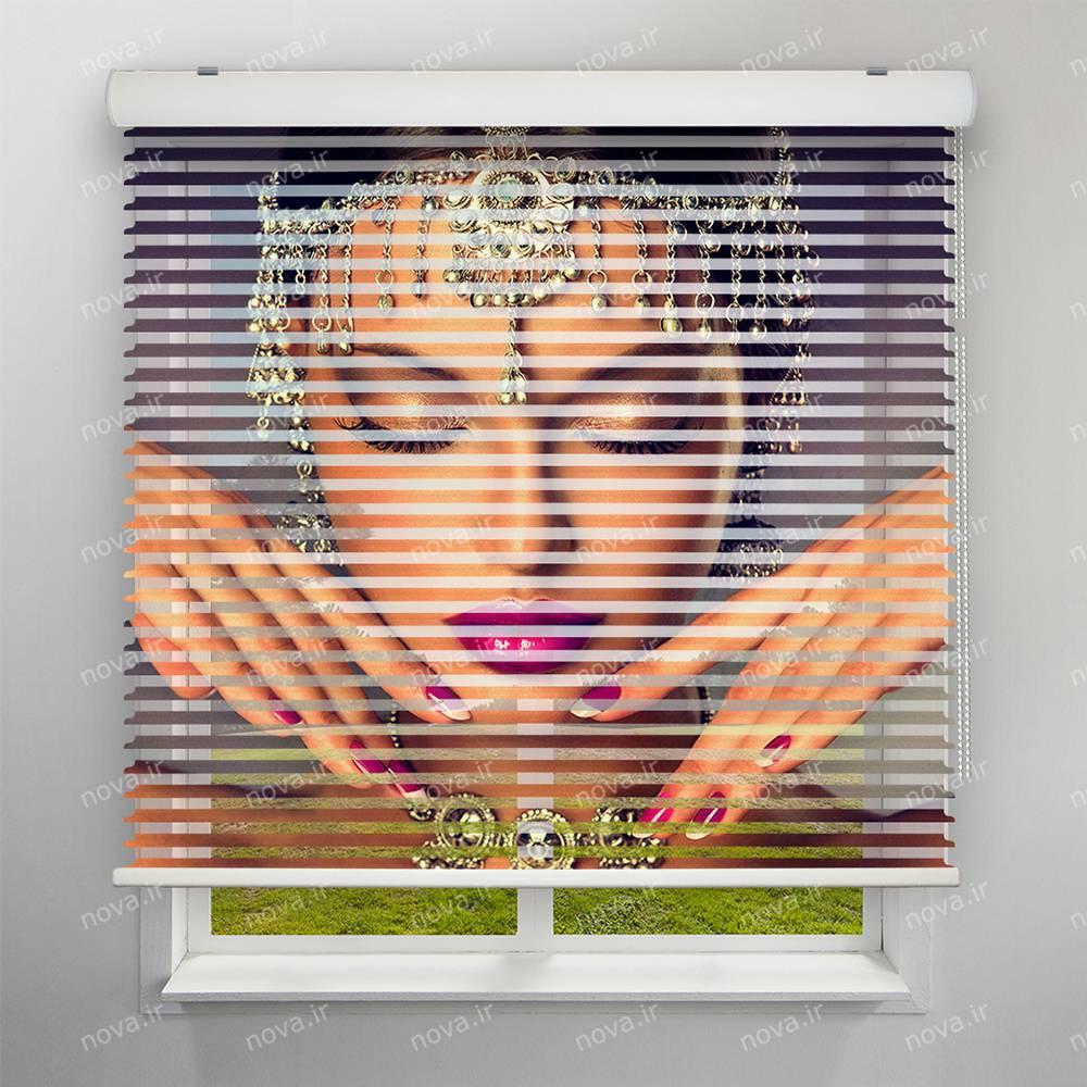 عکس محصول پرده سیلوئت تصویری طرح چهره دختر هندی کد FCE-04