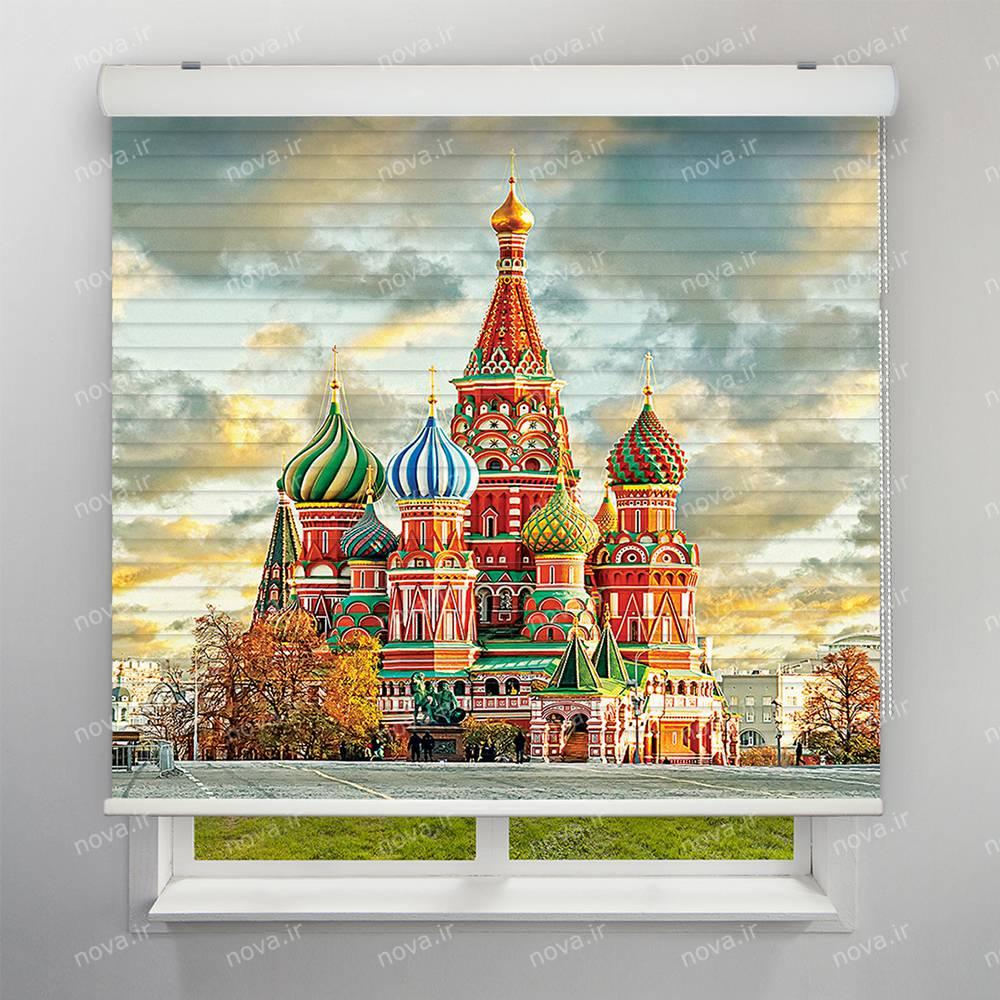 عکس محصول پرده سیلوئت تصویری طرح شهر مسکو کیلیسا سنت باسیل کد CIT-14