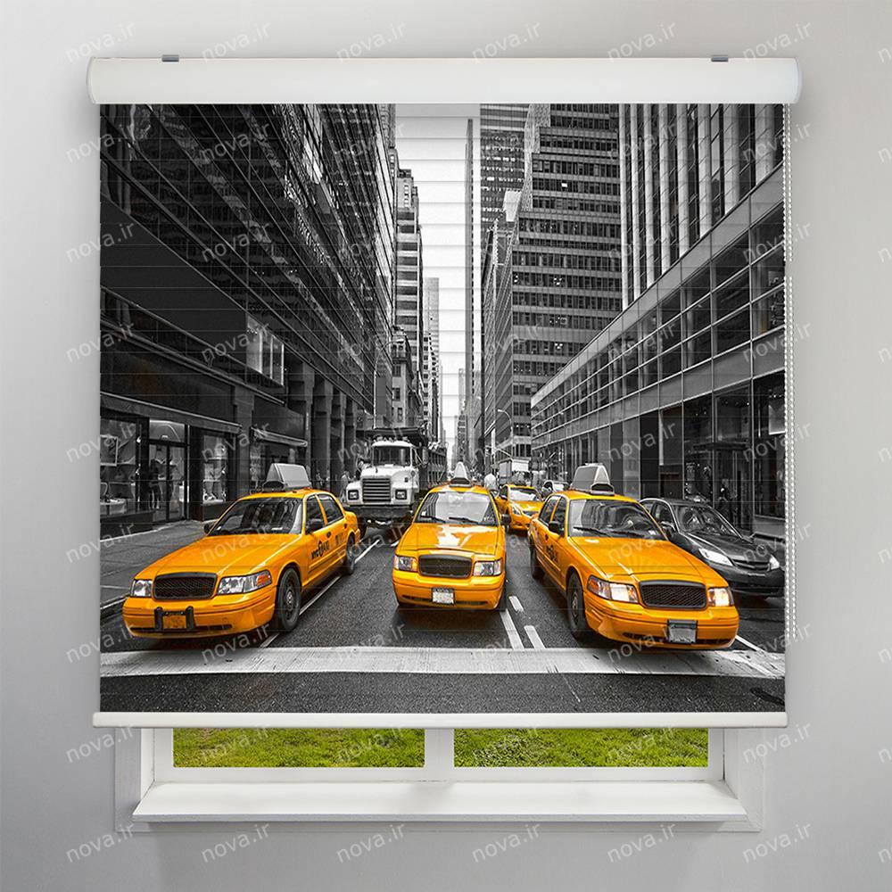 عکس محصول پرده سیلوئت تصویری طرح شهر تاکسی زرد کد  CIT-06