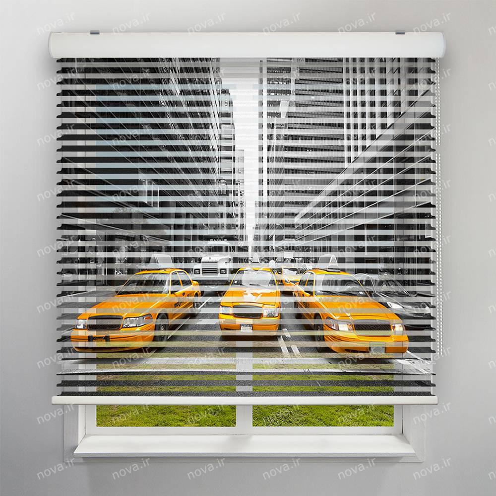 عکس محصول پرده سیلوئت تصویری طرح شهر تاکسی زرد کد  CIT-06