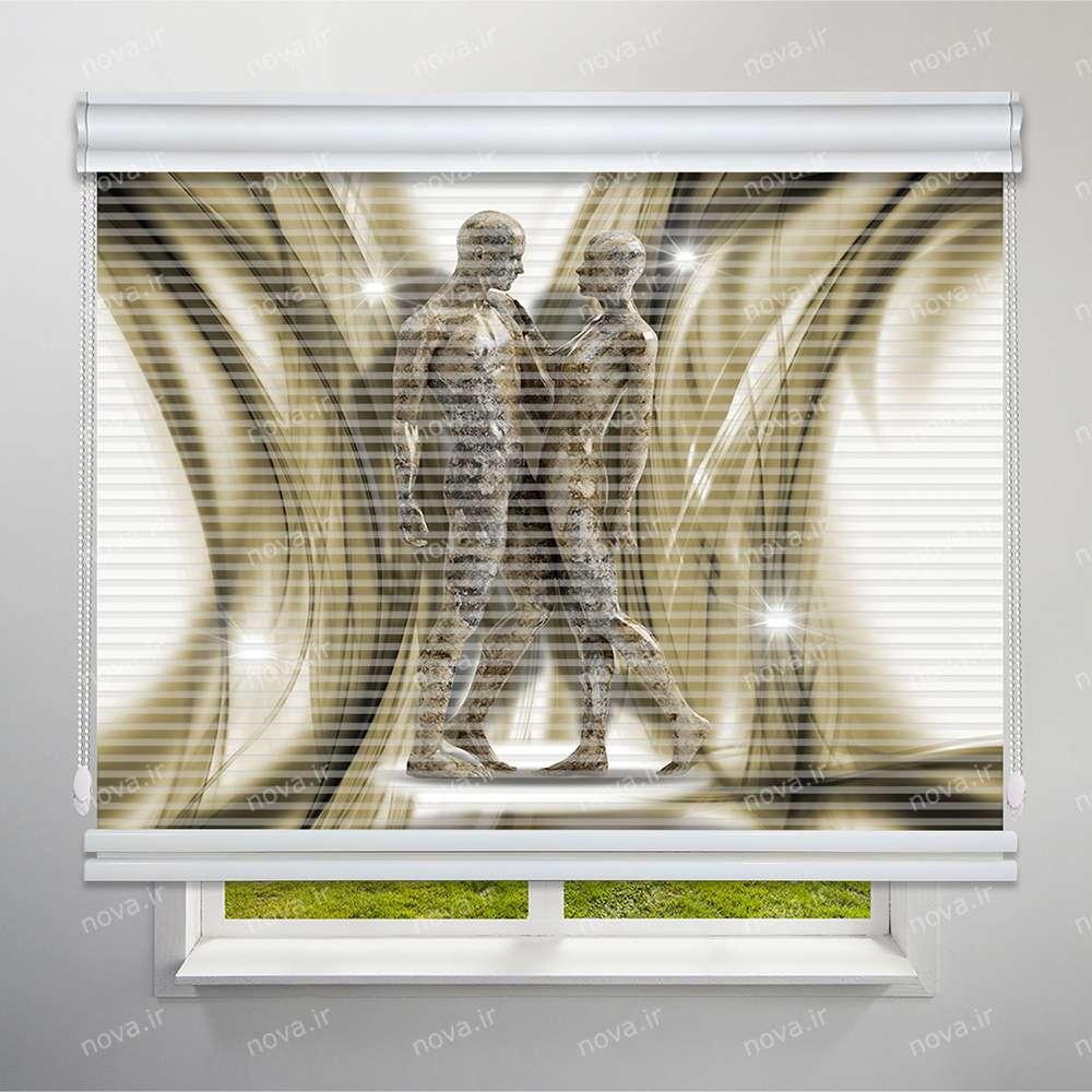 عکس محصول پرده شب و روز طرح سه بعدی تندیس زن و مرد کد TRD-05