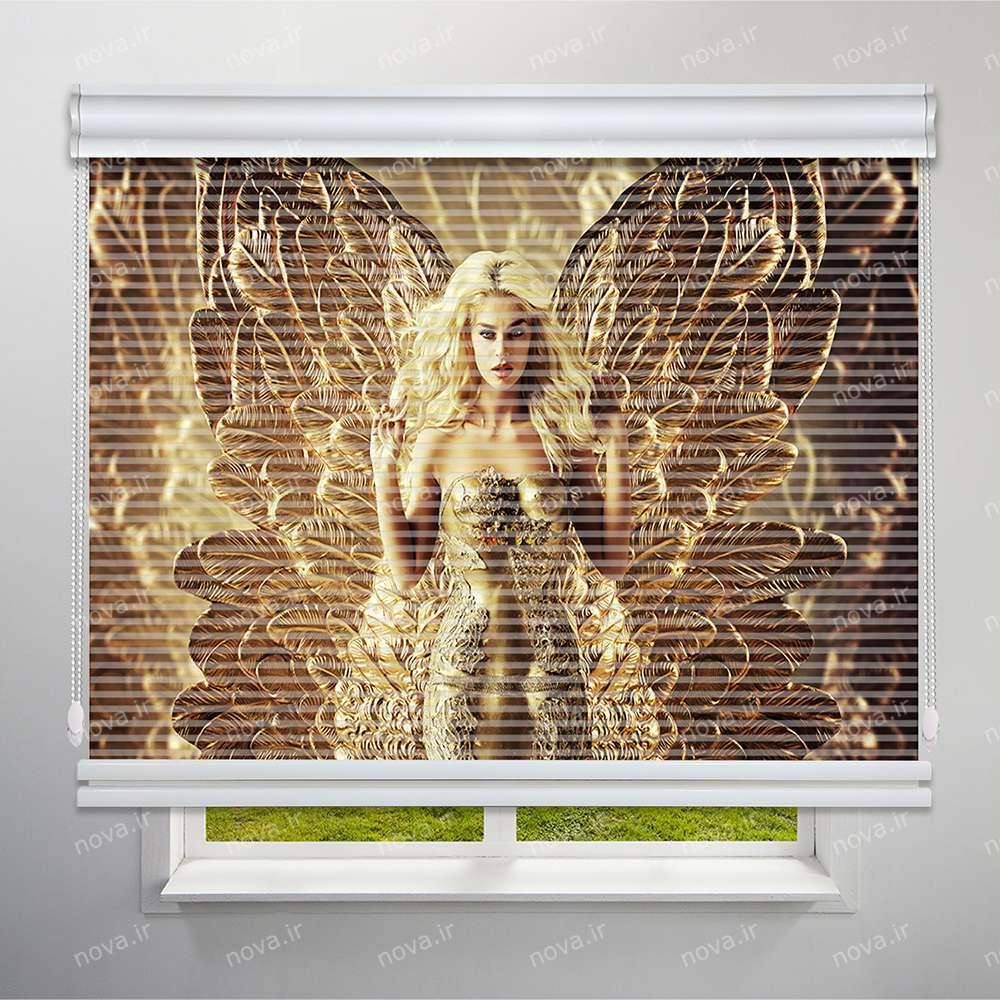 عکس محصول پرده شب و روز 1 سانتی تصویری طرح سه بعدی فرشته طلایی کد TRD-07