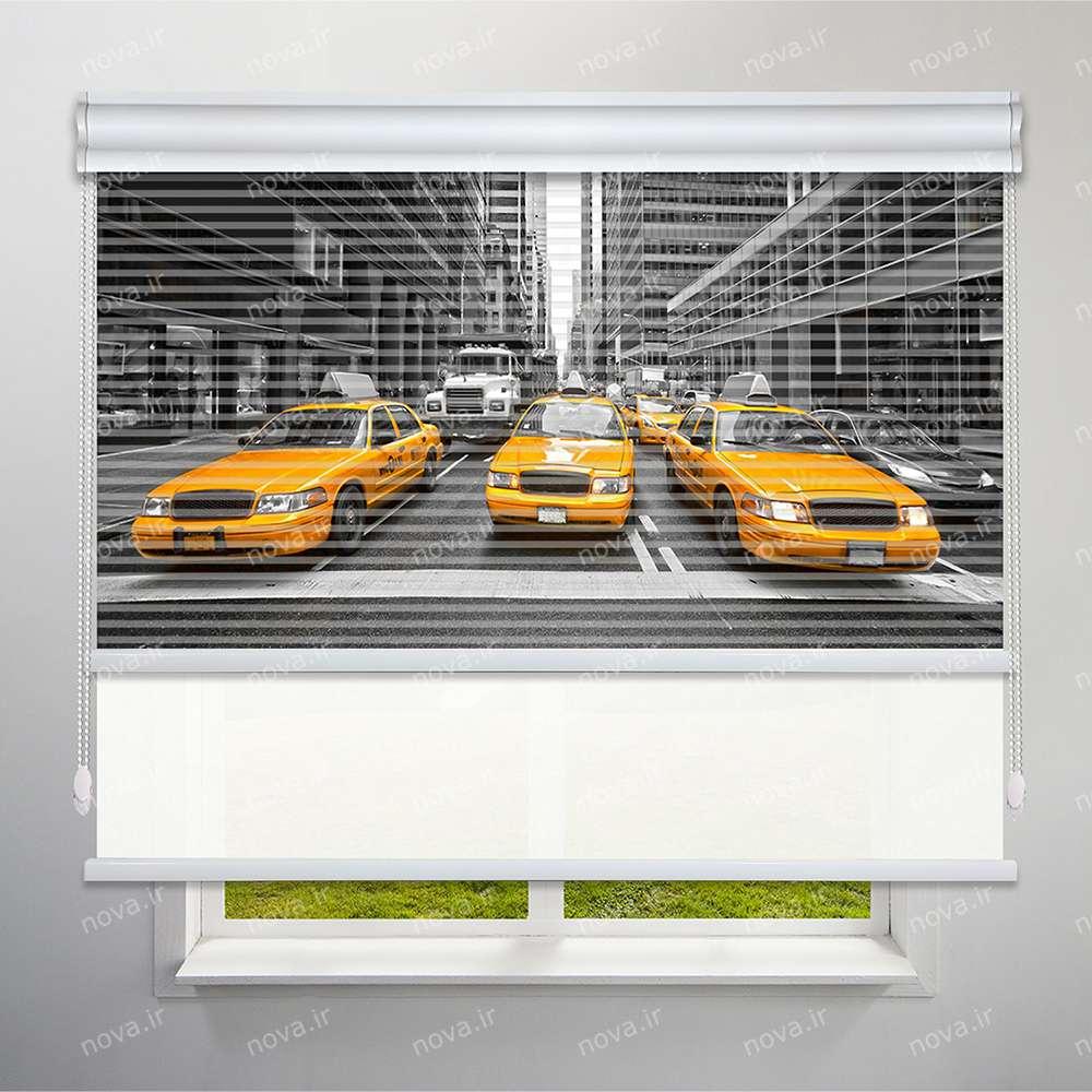 عکس محصول پرده شب و روز 1 سانتی تصویری طرح شهر تاکسی زرد کد CIT-06