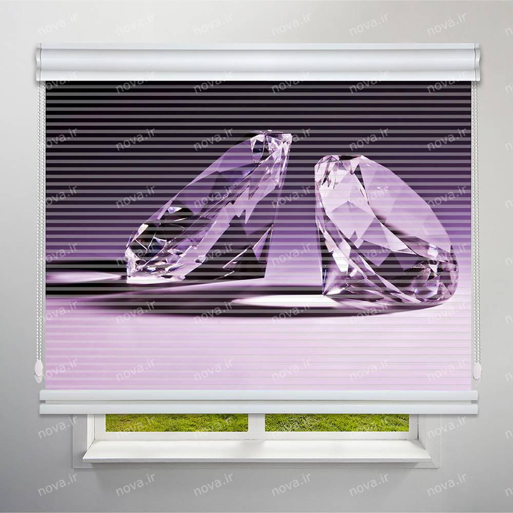 عکس محصول پرده شب و روز 1 سانتی تصویری طرح الماس جواهر کد BSN-08