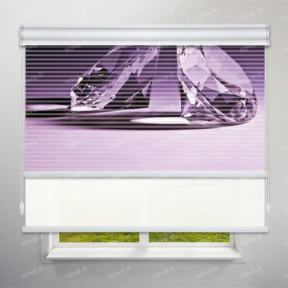 عکس محصول پرده شب و روز 1 سانتی تصویری طرح الماس جواهر کد BSN-08