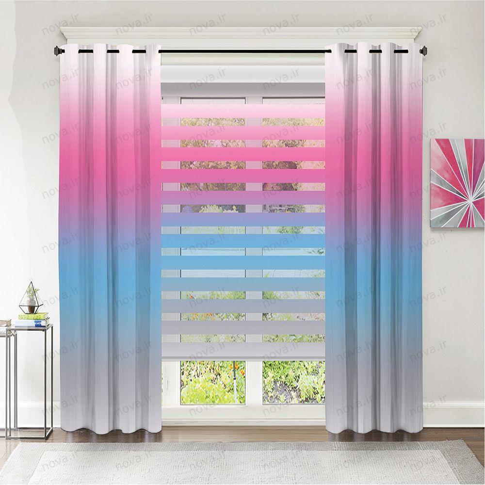 عکس محصول پرده پانچی مدرن طرح طیف رنگی کد PUN-01