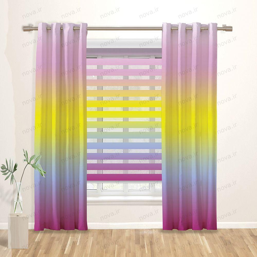 عکس محصول پرده پانچی مدرن طرح طیف رنگی کد PUN-04