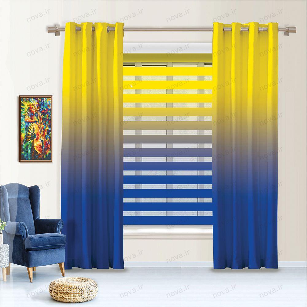 عکس محصول پرده پانچی مدرن طرح طیف رنگی کد PUN-05