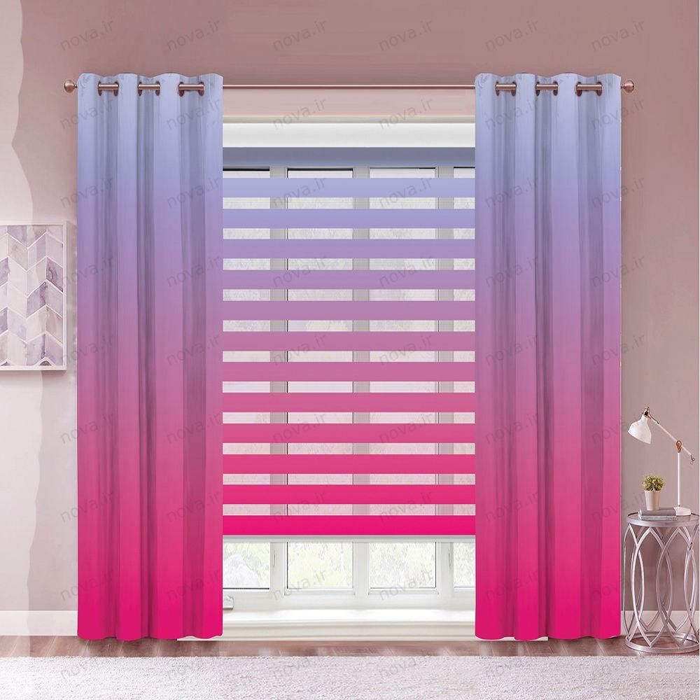 عکس محصول پرده پانچی مدرن طرح طیف رنگی کد PUN-07