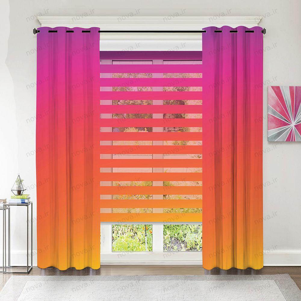 عکس محصول پرده پانچی مدرن طرح طیف رنگی کد PUN-16